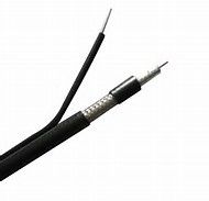 China RG11 with Steel Messenger CATV Coaxial Cable 14 AWG CCS 60% AL Braid PVC Jacket supplier