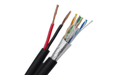 China FTP CAT5E 24 AWG Bare Copper with 2 x 1.50 mm2 Stranded CCA Power for IP Camera supplier