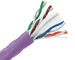 UL CMR Rated UTP CAT6 Network Cable 4 Pairs 23 AWG Solid Copper PVC Jacket supplier