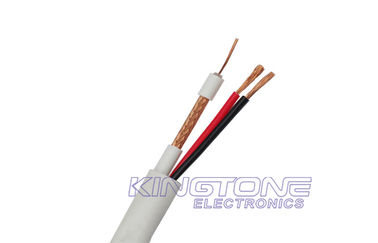 الصين RG59 كابل ميكرو CCTV المحوري 95% CCA الخيط + 2 × 0.75mm2 كابل سيامي المزود