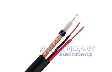الصين 23 AWG BC RG59 B/U كابل كواكسيالي CCTV سيامي مع طاقة CCA 24 × 0.20mm للفيديو الرقمي المزود