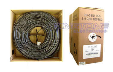 الصين 40٪ AL التجاعيد RG59 كابل كواكسيال CATV 20 AWG CCS FPE جاكيت PVC لأنظمة CATV المزود