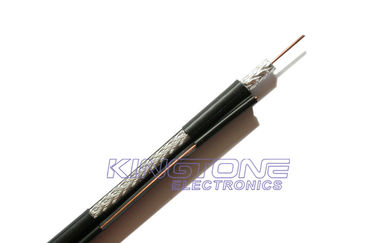 الصين RG11 خارجية كابل مكافئ CATV 14 AWG CCS 60٪ AL سترة PE مع الرسول المزود