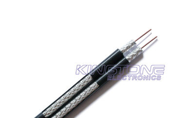 الصين كابل ثنائي RG6 CATV Coaxial كابل 18 AWG CCS 60٪ AL التجاعيد مع الهلام PE للدفن المباشر المزود