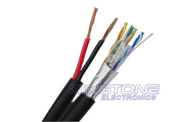 الصين كابلات الكاميرا الأمنية الصيامية FTP CAT5E مع موصل نحاس 24 AWG Soild المزود