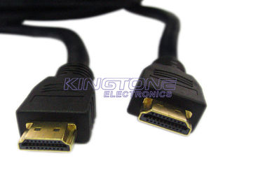 الصين 26 AWG نوع A كابلات HDMI عالية السرعة ، 7 × 0.16 ملم TC المتدلية الرغوة PE أسود PVC المزود
