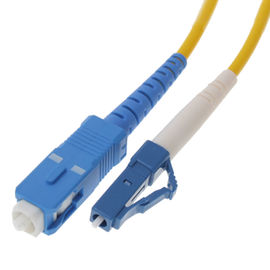 الصين SC إلى LC سلك التصحيح الألياف البصرية النمط الفردي 9/125μm في 3.00mm جاكيت PVC الأصفر المزود